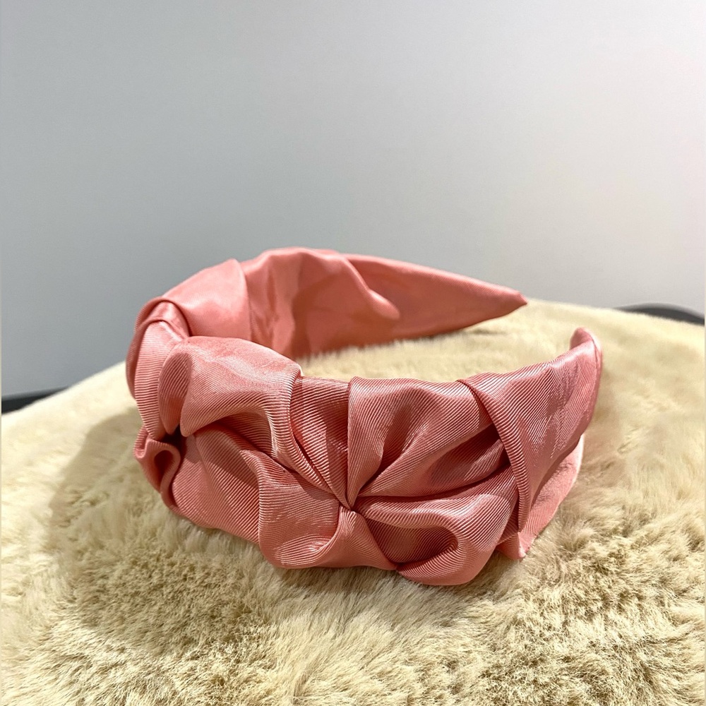 Elegant Pink Satin Headband